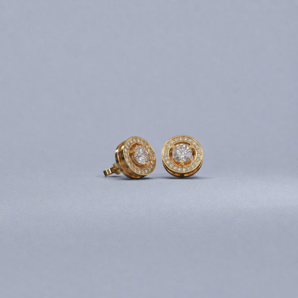 1 Ct. Signature Halo Earrings Yellow Gold (2 pieces) You Can Wear Earrings Just Studs, Stud + Hallo. Halo is removable.