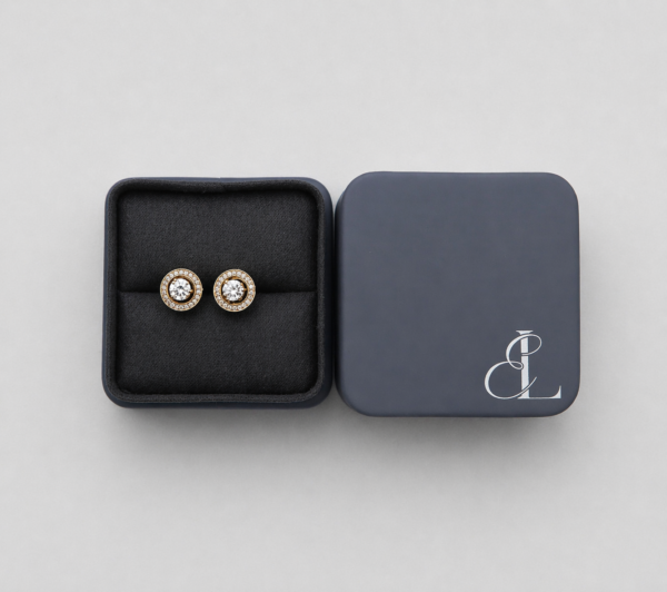 1 Ct. Signature Halo Earrings Yellow Gold (2 pieces) You Can Wear Earrings Just Studs, Stud + Hallo. Halo is removable.