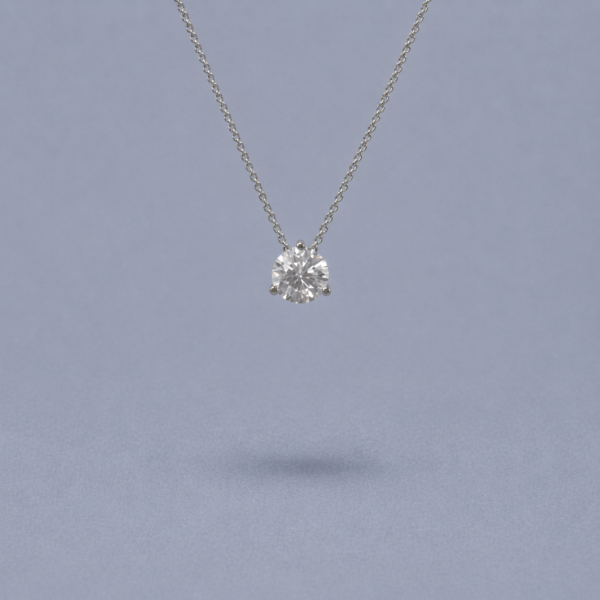 1 Ct. Signature Halo Necklace White Gold You Can Wear 3 ways Just central diamond, Just Halo, Central+ Hallo.