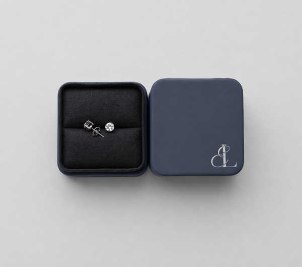 1 Ct. Earrings White Gold (2 pieces)