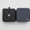 0.5 Ct. Signature Halo Necklace White Gold You Can Wear 3 ways Just central diamond, Just Halo, Central+ Hallo.